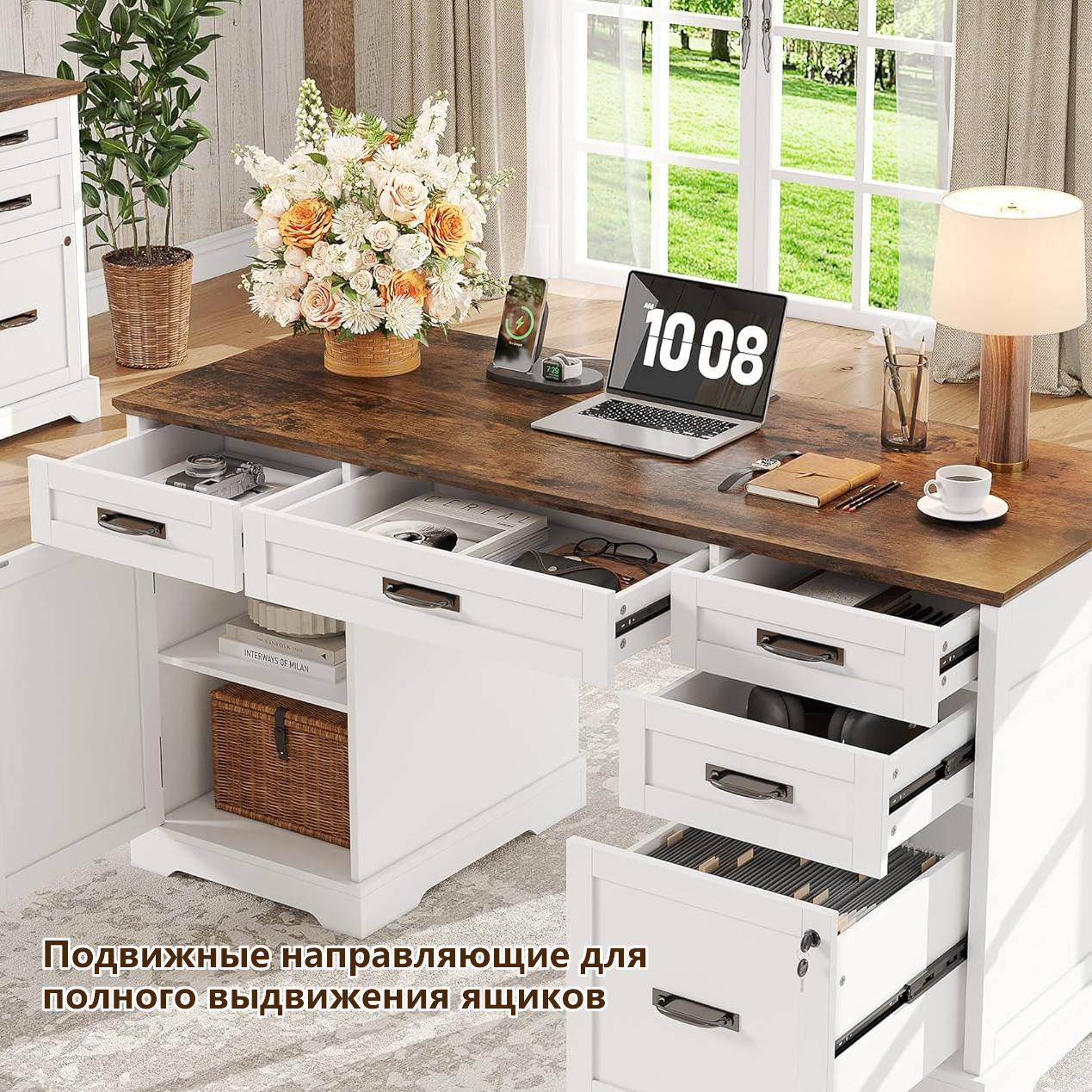 Картотечный шкаф из дерева для домашнего офиса