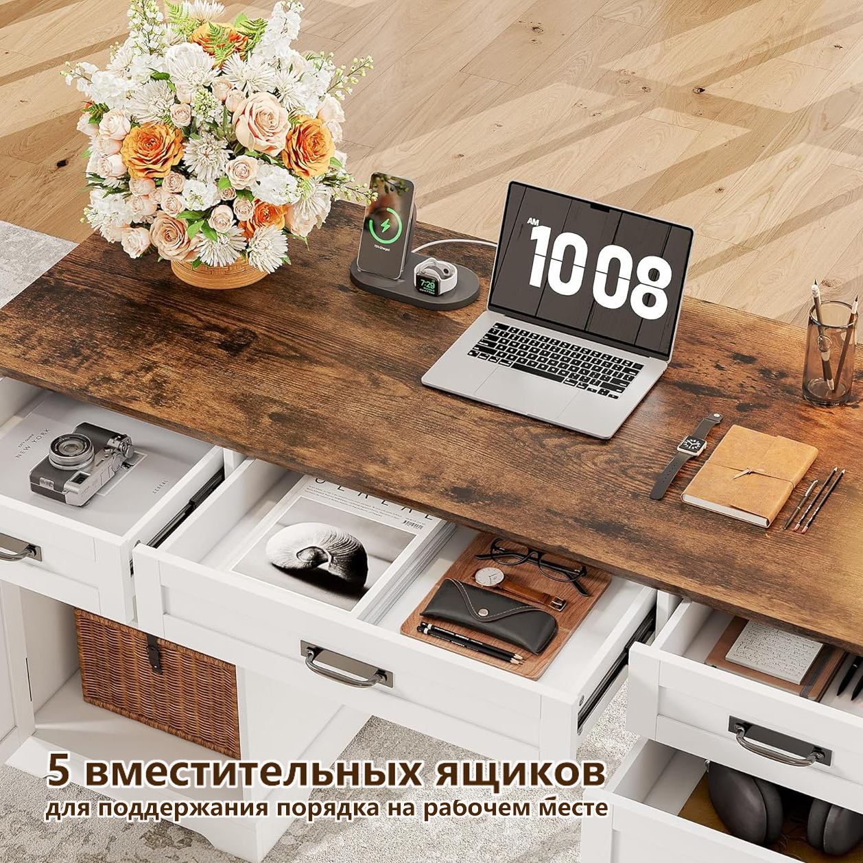 Картотечный шкаф из дерева для домашнего офиса