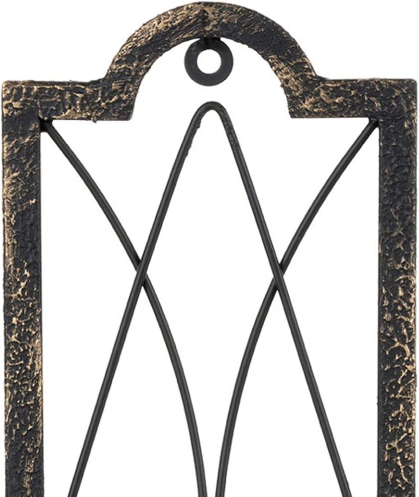 Candle Sconce(Set of 2),Metal Wall Decorations,Rustic Home Decor,Wall Candle Sconces,Gold Black Wall Sconces