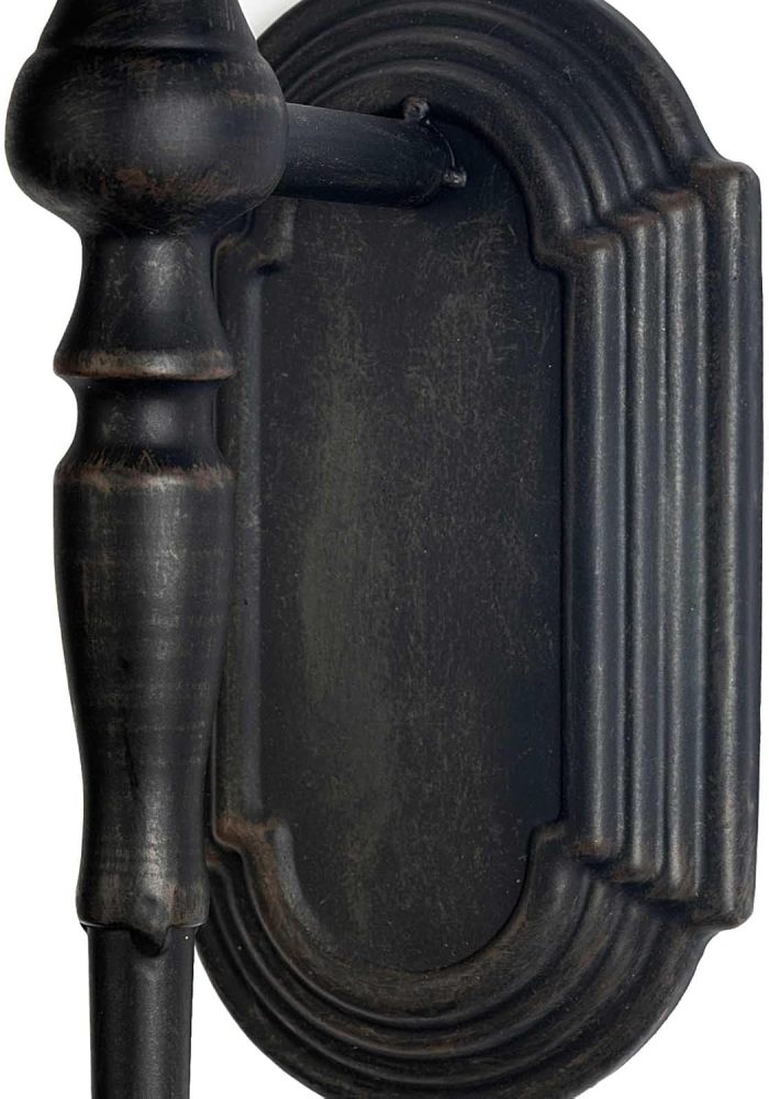 Wall Sconce Candle Holder (Set of 2) Black Crown and Scepter Design Wall-Mount Metal Candle Holders Hanging Iron Wall Candle Sconce Holder for Living Room, Bathroom, Dining Room