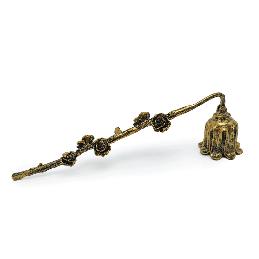 AIM & GGKK Candle Snuffer, Candle Snuffer Extinguisher with Long Handle,Retro Style Wick Flame Snuffer for Putting Out Candle Flame Safely,Floral Candle Snuffers Accessory for Candle Lovers