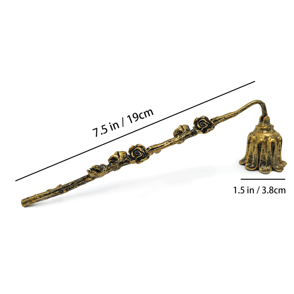 AIM & GGKK Candle Snuffer, Candle Snuffer Extinguisher with Long Handle,Retro Style Wick Flame Snuffer for Putting Out Candle Flame Safely,Floral Candle Snuffers Accessory for Candle Lovers
