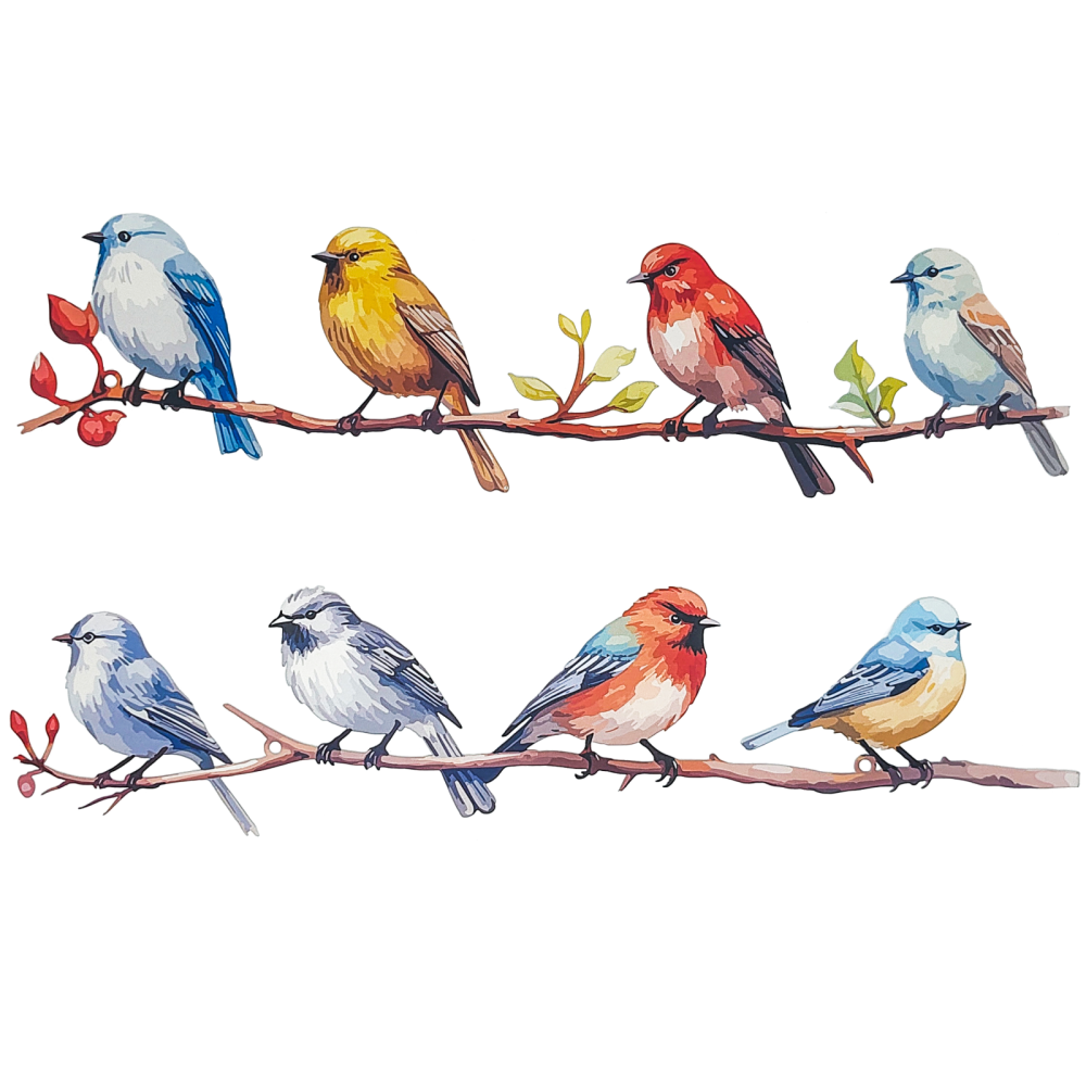 We Moment Metal Wall Art Bird on Tree Branch Bird Wall Sculpture Bird with Leaves Wall Art Decor for Living Room Bedroom Office Home Balcony Garden Wall Housewarming Party Decor（2pcs）