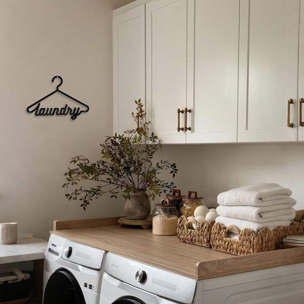 Laundry Room Wall Decor - 8.5 x 11.8 Inch Metal Sign for Laundry Room Door or Wall Decor,Housewarming Gift,New Home,laundromats