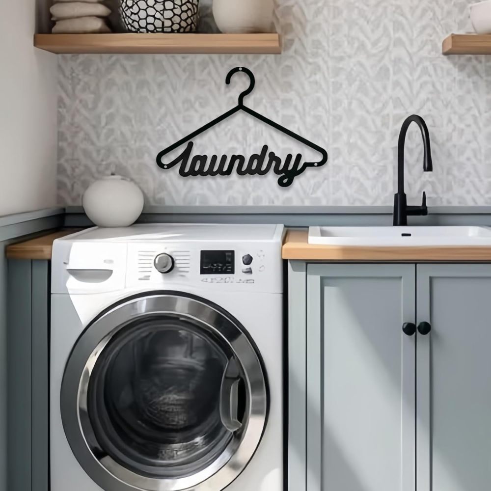Laundry Room Wall Decor - 8.5 x 11.8 Inch Metal Sign for Laundry Room Door or Wall Decor,Housewarming Gift,New Home,laundromats