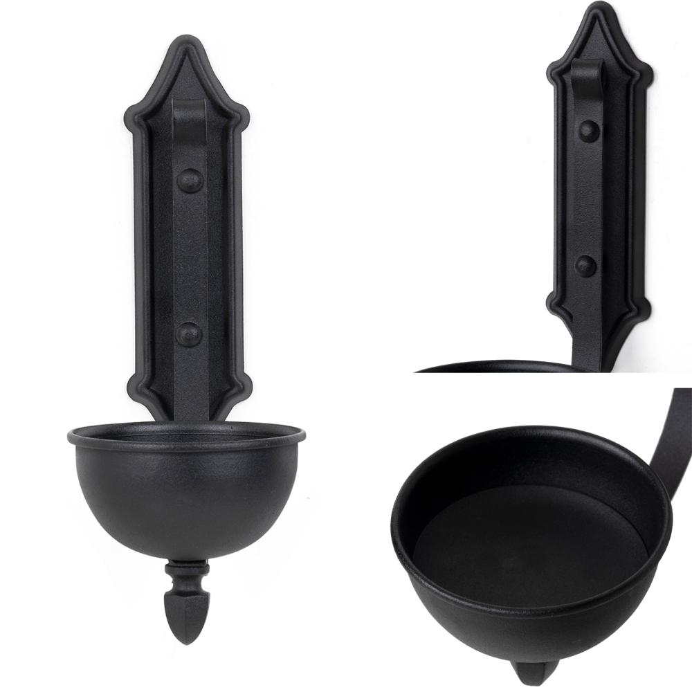 Classic Black Metal Wall Candle Holder Sconce,Set of 2