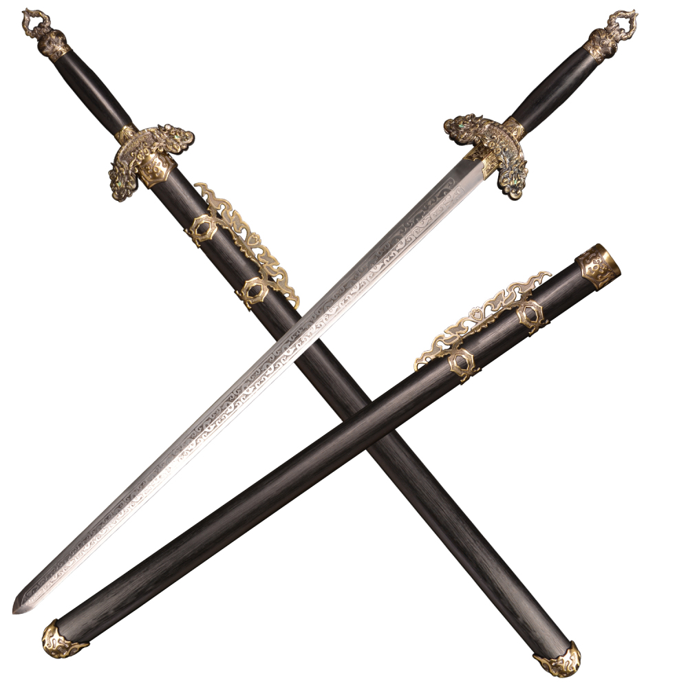 Qingming Sword Started in China More Than 2000 Years ago, Martial Arts Sword Carbon Steel 39.4 inches, Collection, Decoration（金属青冥剑）US、CA