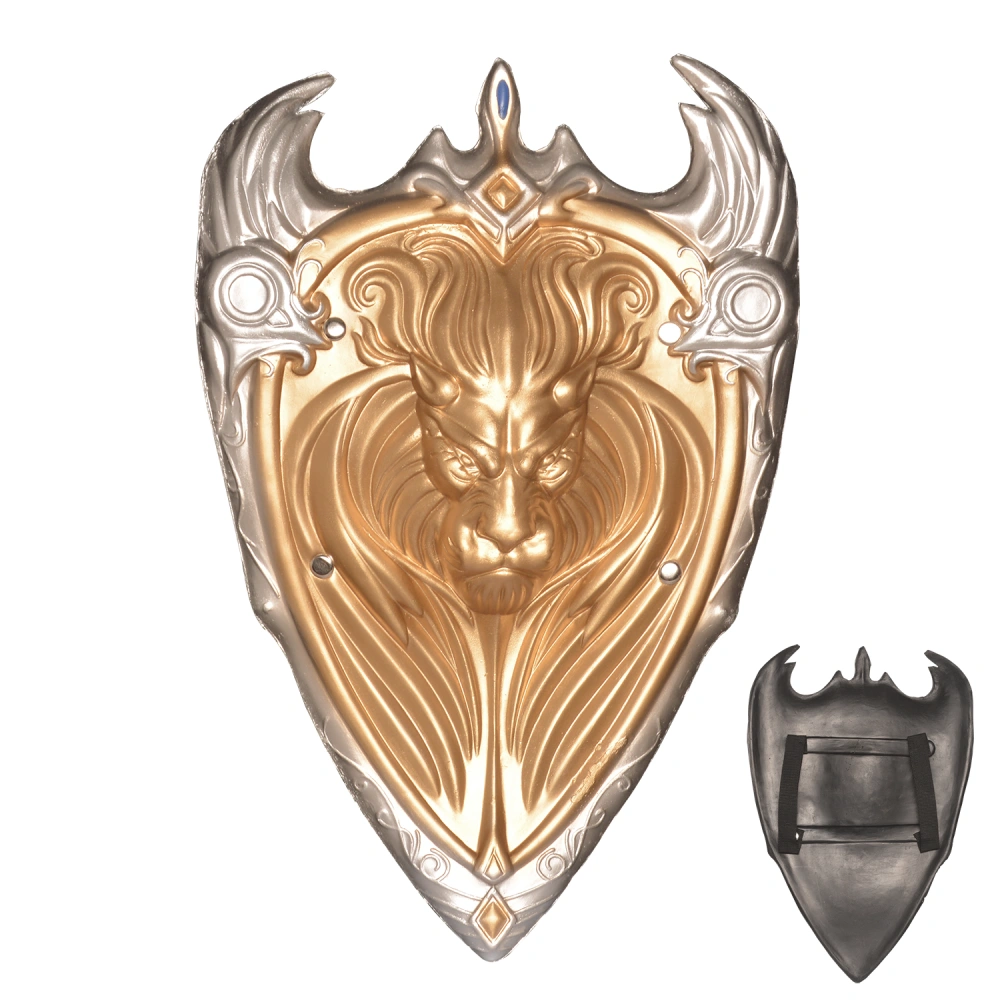 22.4 Inch PU Gold Heart of the Lion Cosplay Medieval Shield for Costume  Dress-Up Accessories, image size:1000x1000