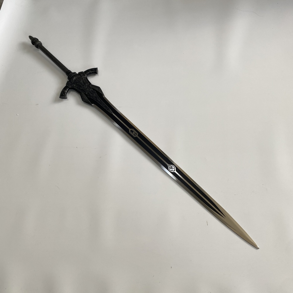 54.9-inch Black Wolf Knight's Great Sword Metal Equipment - Halloween Performance, Birthday Party, and Theme Event Props（630黑魂大剑）US、CA、EU