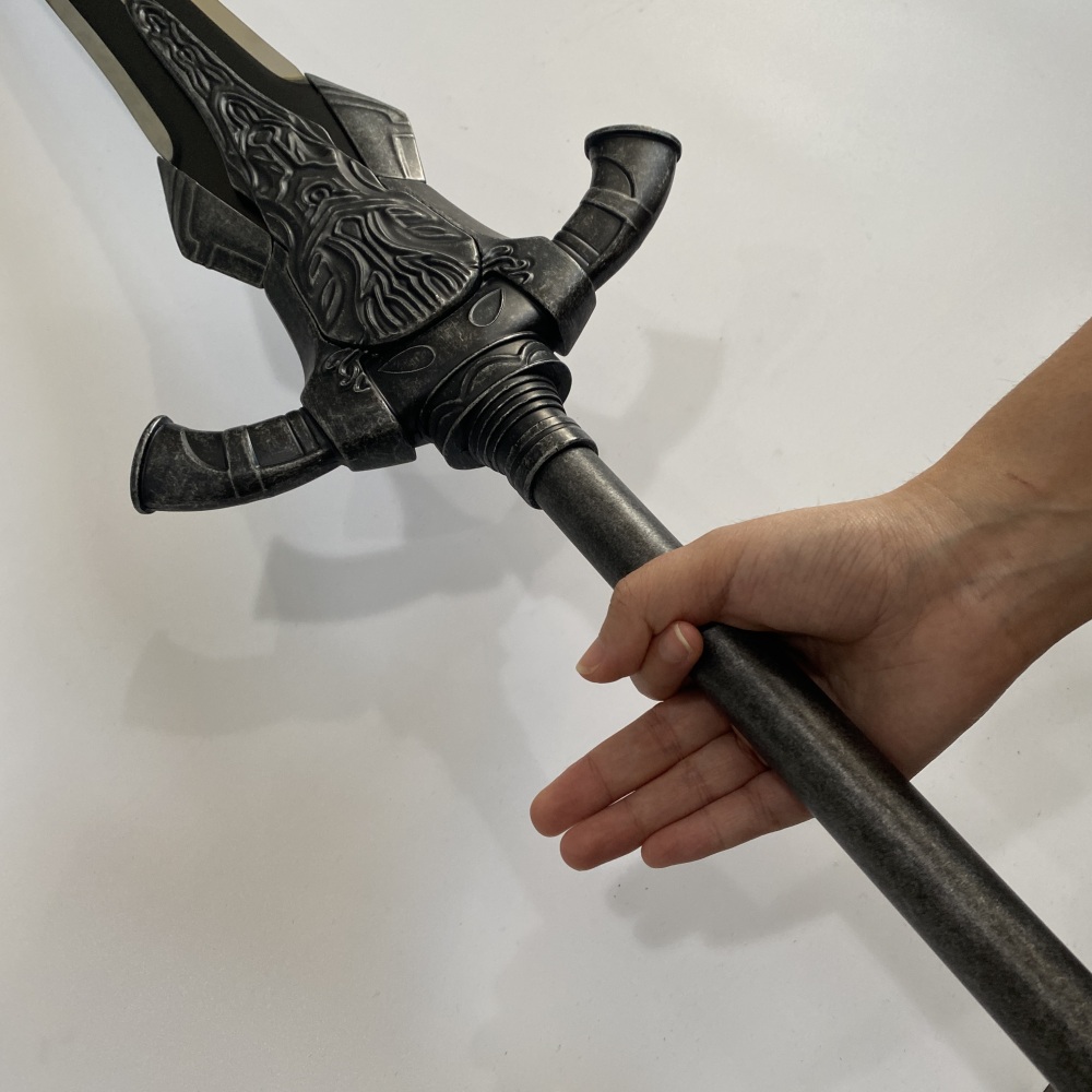 54.9-inch Black Wolf Knight's Great Sword Metal Equipment - Halloween Performance, Birthday Party, and Theme Event Props（630黑魂大剑）US、CA、EU