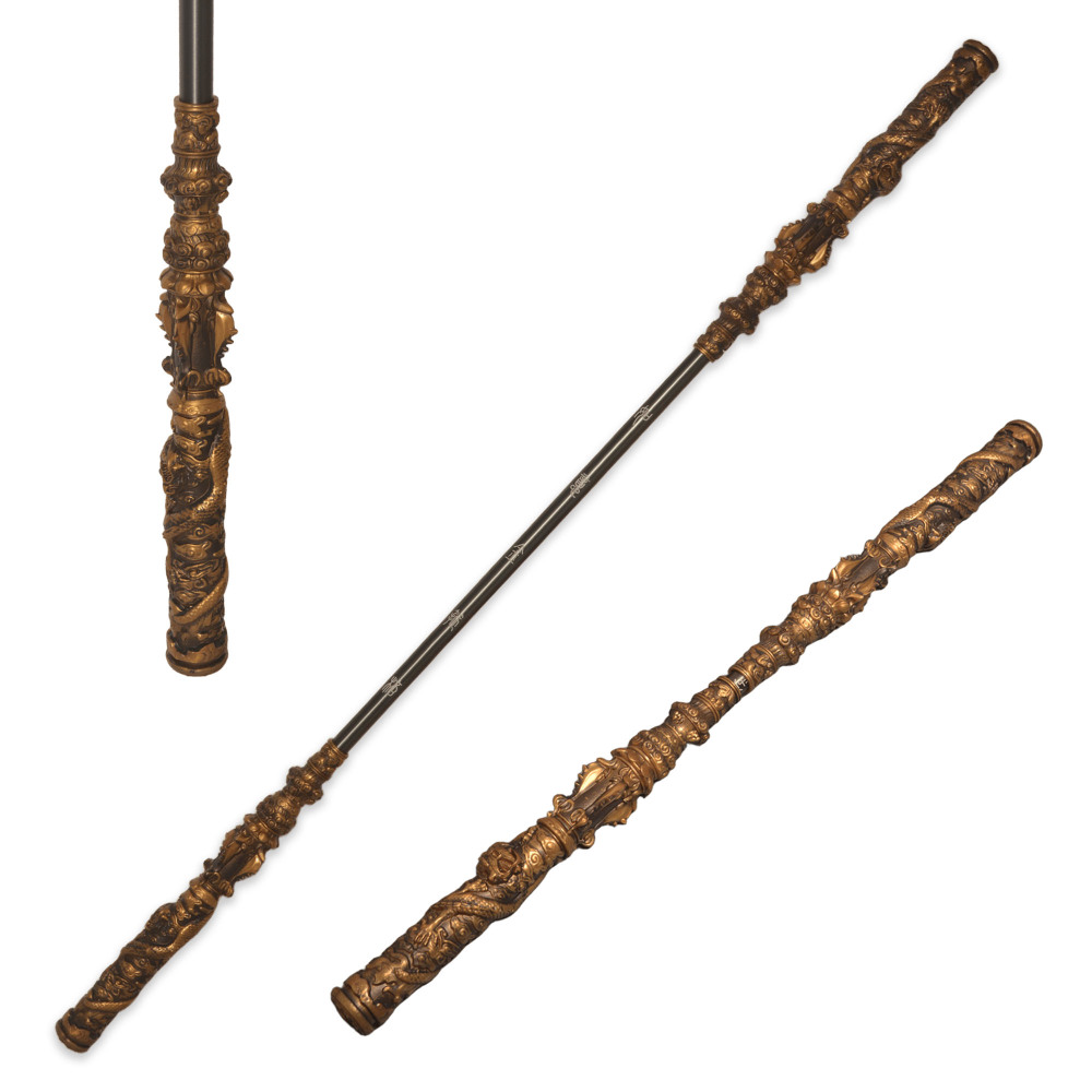 66.9 Inch Retractable Locking Structure Monkey King Bar, Gaming Peripherals 1:1 Metal Model Ornament The Monkey King Weapons（111黑神话悟空金箍棒）US、CA、EU