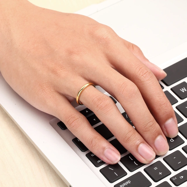 Marriage Rings 18k Gold Plated Tungsten Carbide Ring for Women Male Female Marriage Rings Custom Wholesale Jewelry