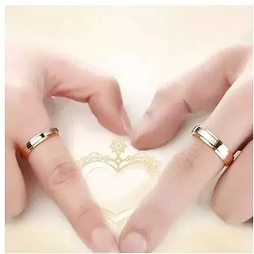 Simple Couple Sliver Gold Plated Blank Fine Polish Step Tungsten Carbide Wedding Ring
