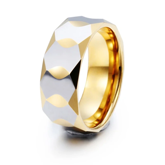 Luxury Men Gold Rings 12K 24K 6mm 8mm 10mm Width Fashion Jewelry Wholesale