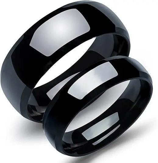 Classic Style Black Plated Men Fashion Jewelry Wholesale Factory Tungsten Ring