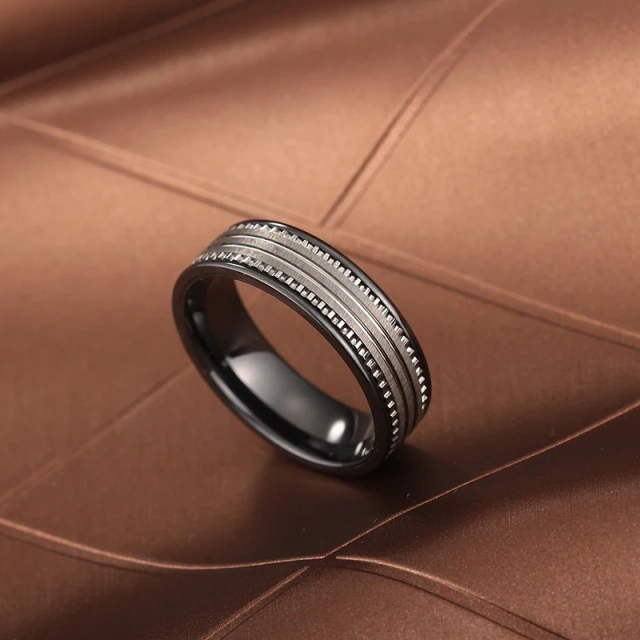 Ouyuan Blue Color High Polishing Stainless Steel Low Price Wedding Bands for Men Rings Jewelry Wholesale