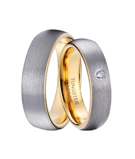 Classic Design Brushed Tungsten Band Custom Tungsten Jewelry for Women Men Wedding Ring Couple Ring for Lovers Gold Rings