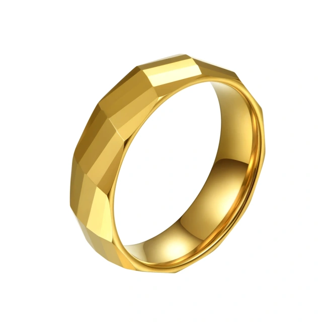 China Supplier Tungsten Carbide Diamond Gold Rings 18K 24K