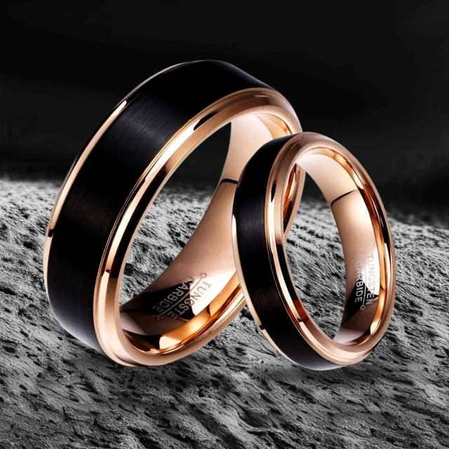 Manufacturer 8mm Black Tungsten Carbide Rings - Men's Band - Ouyuan