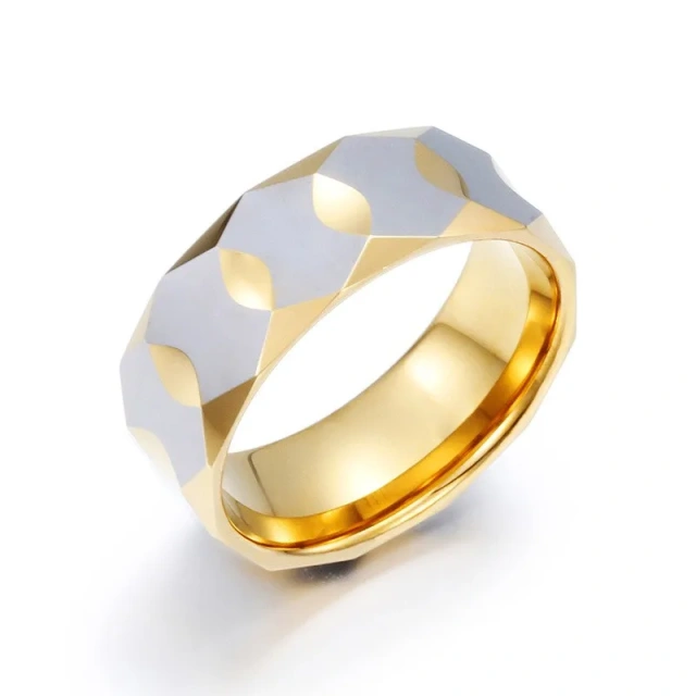 Luxury Men Gold Rings 12K 24K 6mm 8mm 10mm Width Fashion Jewelry Wholesale