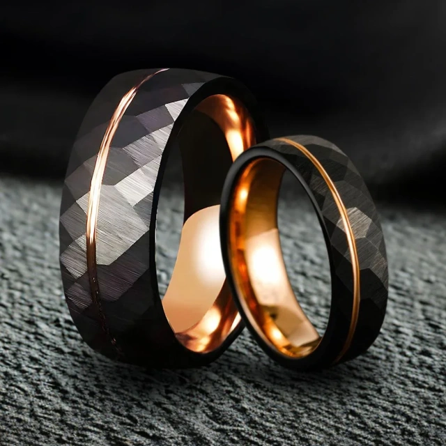 Classic Style Black Plated Men Fashion Jewelry Wholesale Factory Tungsten Ring