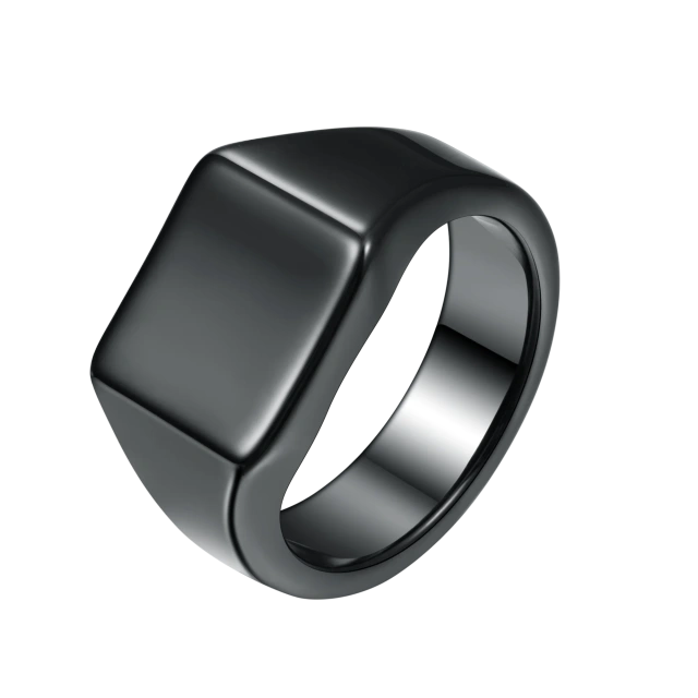 Ouyuan Jewelry Men's Wedding Rings Black Tungsten Steel Wholesale Boys Tungsten Rings