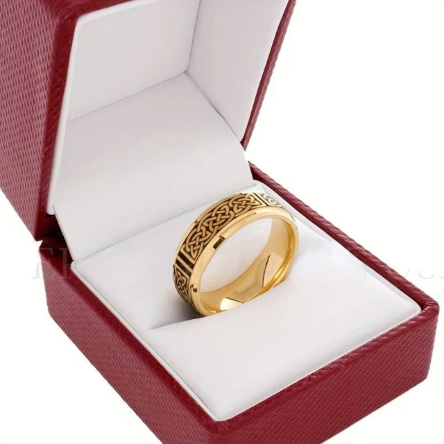 Wholesale Price Engraved Logo Engagement Women Men Band 8mm Laser Tungsten Ring Wedding Rings Tungsten Gold Jewelry