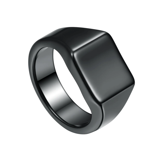 Ouyuan Jewelry Men's Wedding Rings Black Tungsten Steel Wholesale Boys Tungsten Rings