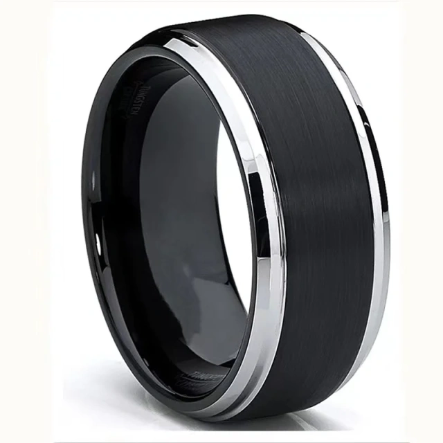 Tungsten Jewelry Manufacturer 8mm Brushed Finish Tungsten Ring for Men and Women