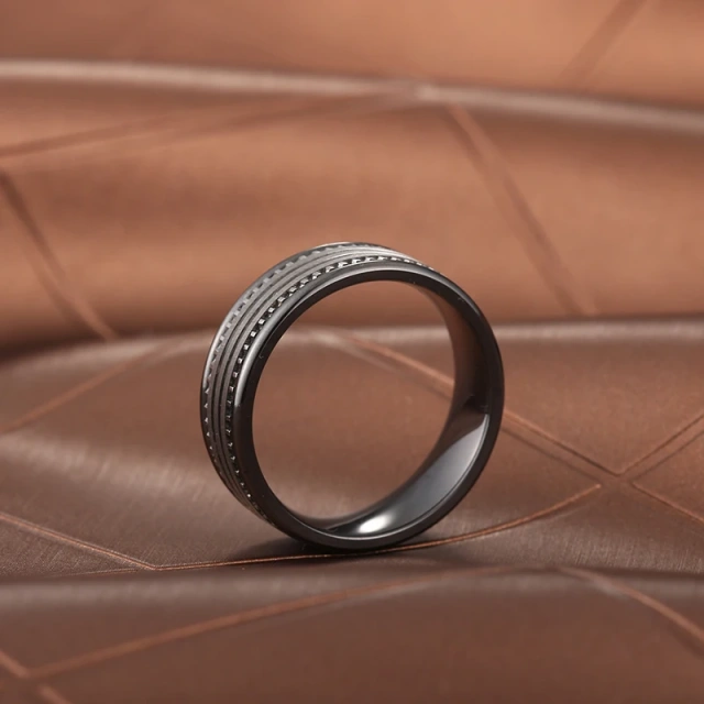 Ouyuan Blue Color High Polishing Stainless Steel Low Price Wedding Bands for Men Rings Jewelry Wholesale