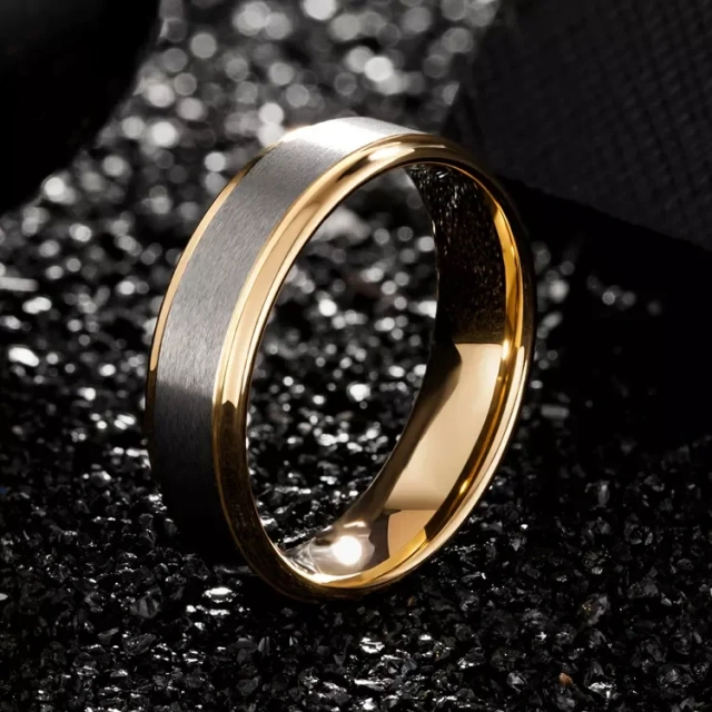 Simple Custom Couple Tungsten Carbide Rings Anillos De Hombre Rose Gold Silver Tungsten Ring