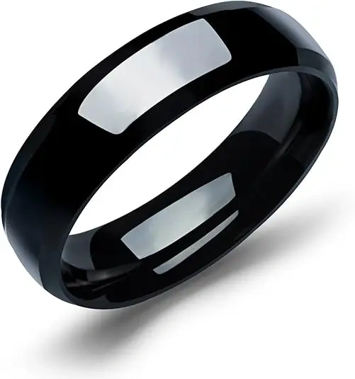 Classic Style Black Plated Men Fashion Jewelry Wholesale Factory Tungsten Ring