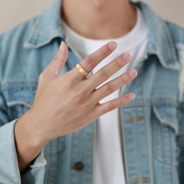 Men's Ring Wedding Engagement Ring for Men Jewelry Tungsten Carbide Black 6mm Wedding Bands or Rings Women's Bar Setting