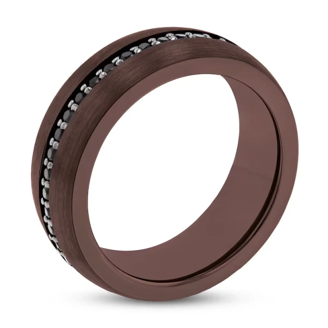 China Factory's Classic Gold-Plated Tungsten Wedding Band Diamond Inlay Men's Jewelry for Engagement Gift Party Wholesale Price