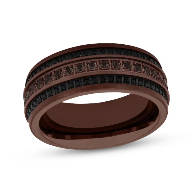 China Factory Diamond Inlay Tungsten Wedding Band Basic Classic Cz Inlay Men Ring 8mm Comfort Fit Men's Jewelry Anniversary