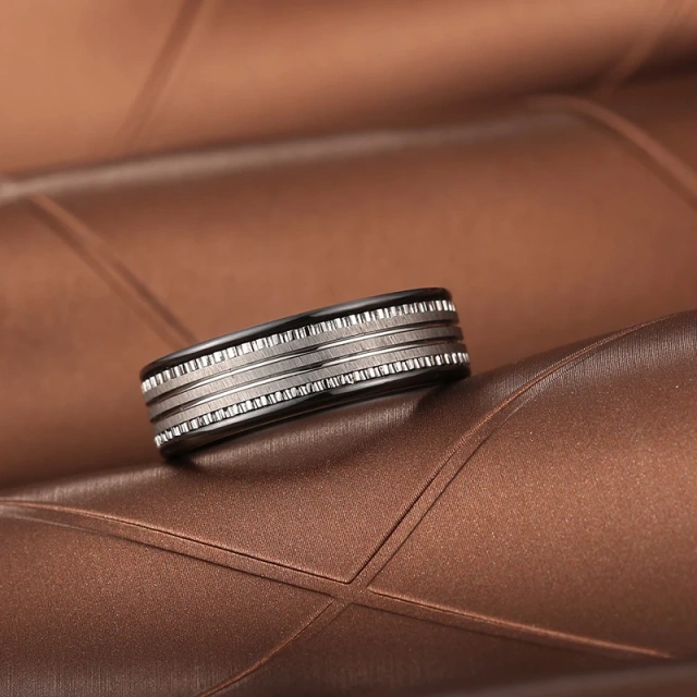 Ouyuan Blue Color High Polishing Stainless Steel Low Price Wedding Bands for Men Rings Jewelry Wholesale