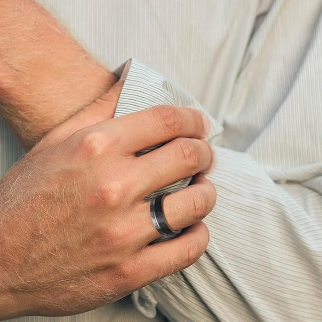 8MM Classic Custom Tungsten Jewelry Fashion Rings for Men Tungsten Wedding Rings Tungsten Carbide Ring Fashion Jewelry