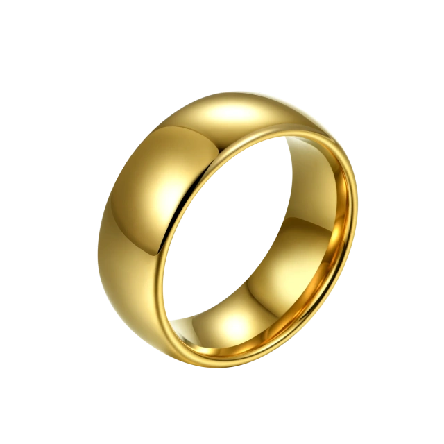 Customized 468mm Tungsten Rings Hypoallergenic Engagement Wedding Rings Gold 18k Couple