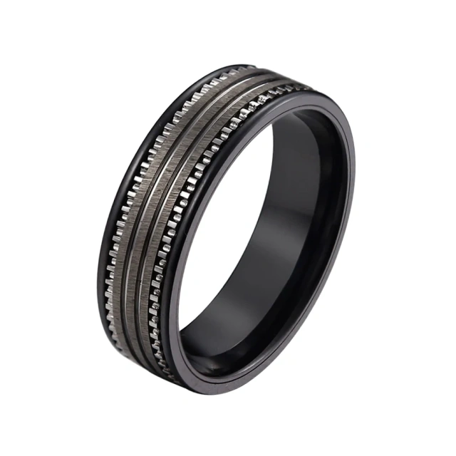 Ouyuan Blue Color High Polishing Stainless Steel Low Price Wedding Bands for Men Rings Jewelry Wholesale