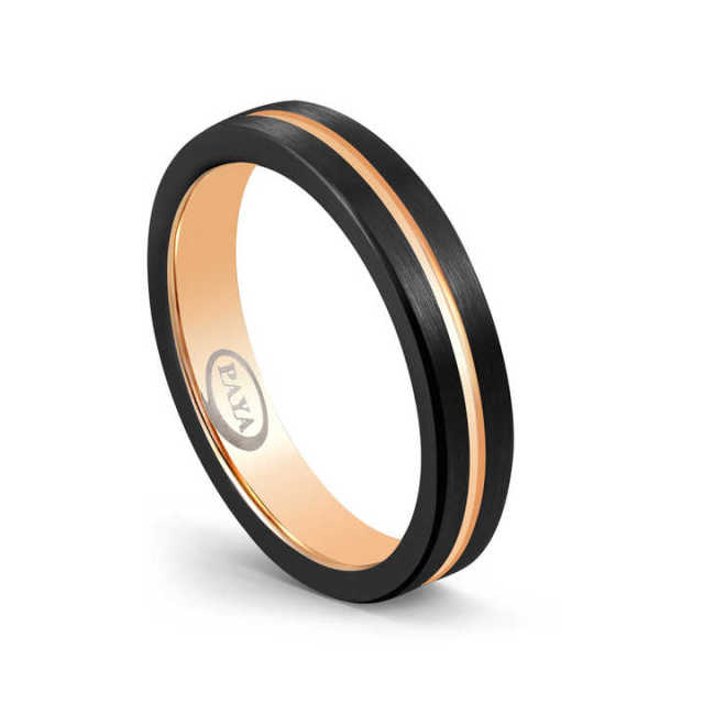 Fashion Jewelry 2022 Tungsten Carbide Ring 8MM Rose Gold Brushed Tungsten Band Couple Ring Tungsten Women Ring