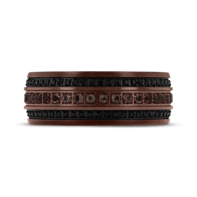 China Factory Diamond Inlay Tungsten Wedding Band Basic Classic Cz Inlay Men Ring 8mm Comfort Fit Men's Jewelry Anniversary