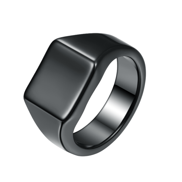 Ouyuan Jewelry Men's Wedding Rings Black Tungsten Steel Wholesale Boys Tungsten Rings