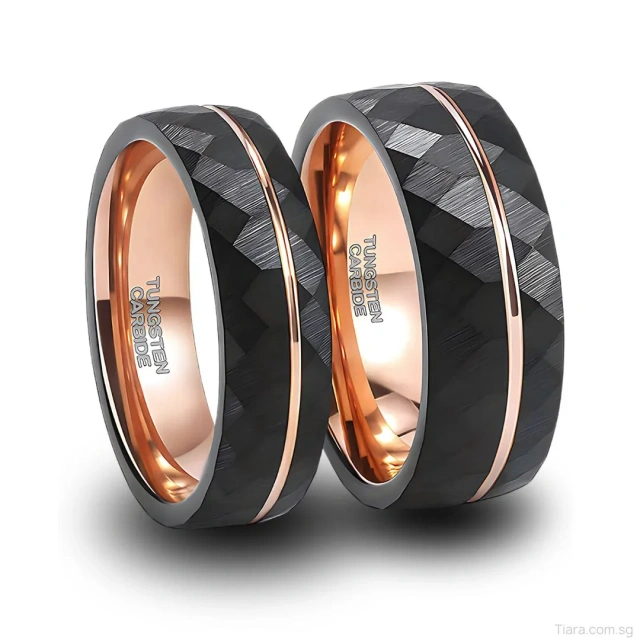 Manufacturer 8mm Black Tungsten Carbide Rings - Men's Band - Ouyuan