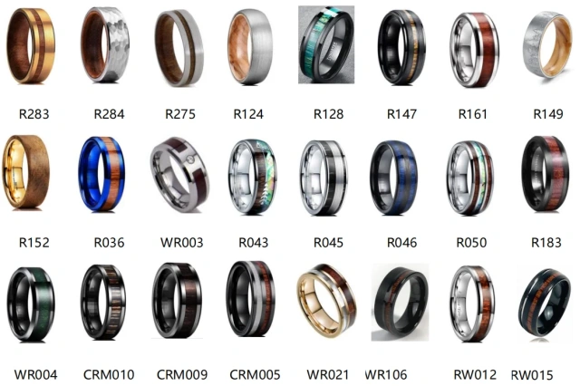 Luxury High Polish RTS Accessories Gold Wedding Band Tungsten Carbide Ring Domed Tungsten Wedding Band for Men Women