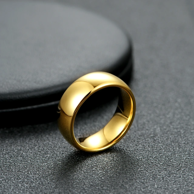 Customized 468mm Tungsten Rings Hypoallergenic Engagement Wedding Rings Gold 18k Couple