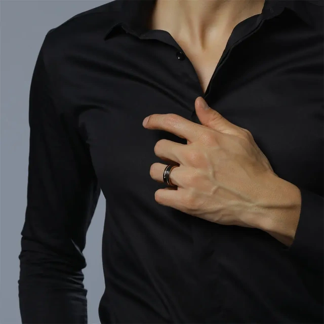 8mm Black Matte Finished Tungsten Rose Gold Line Moissanite Inlay Luxury Wedding Ring for Men Women