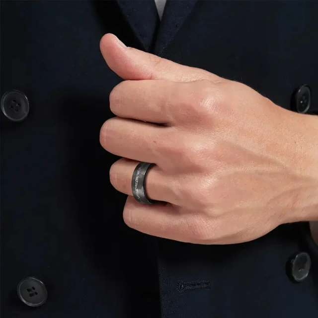 Men's Business Ring Tungsten Steel Jewelry for Weddings Anniversaries Simple Niche Accessories From Europe the United States