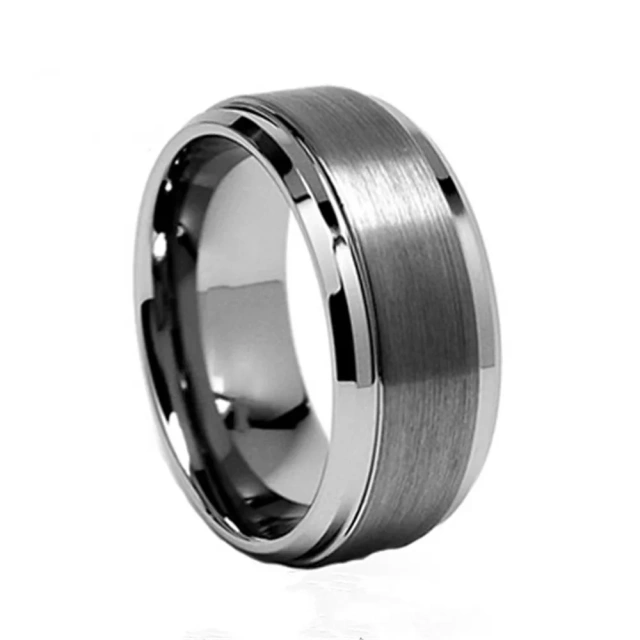 Tungsten Jewelry Manufacturer 8mm Brushed Finish Tungsten Ring for Men and Women