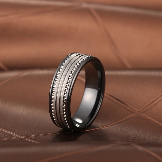 Ouyuan Blue Color High Polishing Stainless Steel Low Price Wedding Bands for Men Rings Jewelry Wholesale