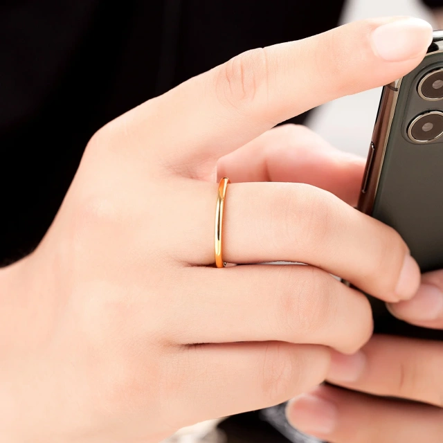 14K 18K 24K Gold Ring Jewelry Price Gold Plated Wedding Bands Eternity Ring for His Her Couple Rings Gold Wedding Jewelry